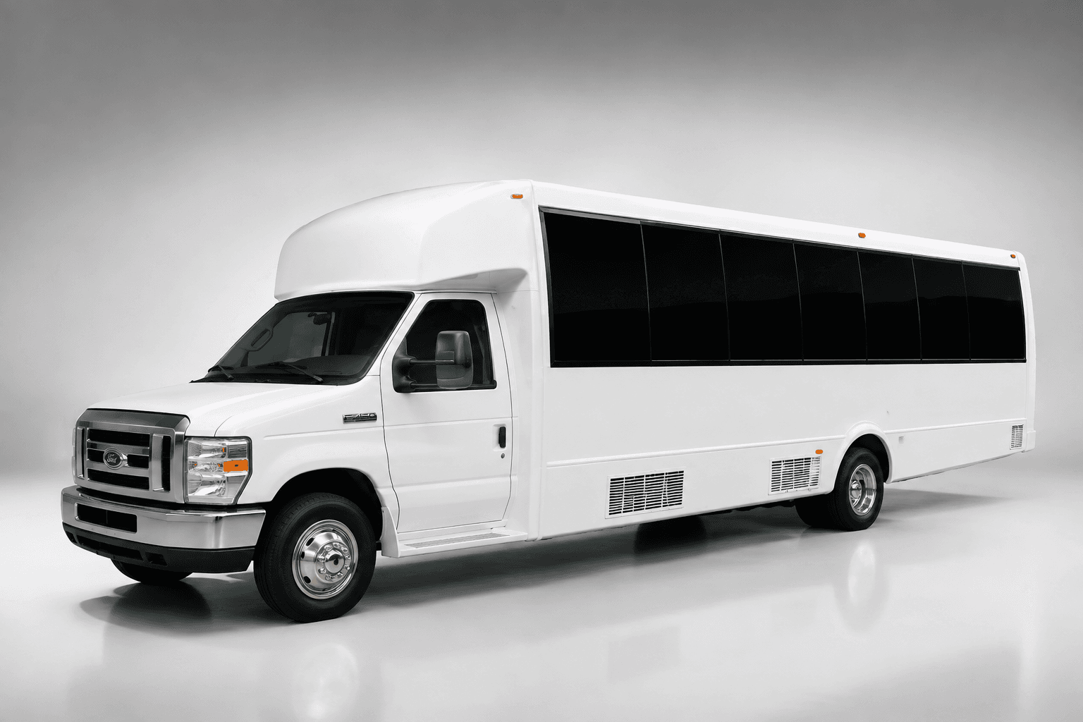 20-Passenger Limousine Bus exterior for John Wayne Airport limousine service